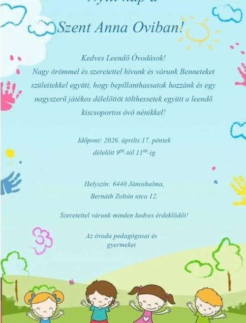 Nyílt nap a Szent Anna Katolikus Óvodában